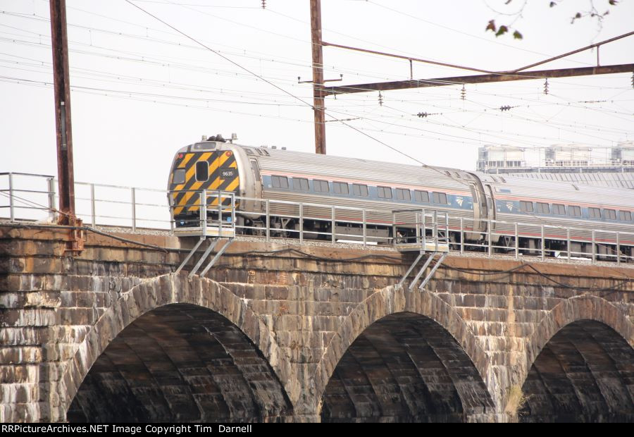 AMTK 9635 on a Keystone train